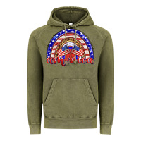 Vintage Olive america rainbow Vintage Hoodie - BarkalooDesign