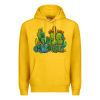 Lemon watercolor cactus Premium Hoodie - BarkalooDesign