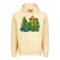 Pina Colada watercolor cactus Premium Hoodie - BarkalooDesign