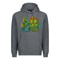 Rock watercolor cactus Premium Hoodie - BarkalooDesign