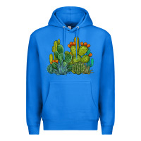 True Royal watercolor cactus Premium Hoodie - BarkalooDesign