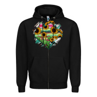 Black Chiapas State Of Mexico Map Zipper Hoodie - RanaPortraitStore