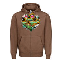 Chestnut Chiapas State Of Mexico Map Zipper Hoodie - RanaPortraitStore