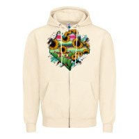 Sandshell Chiapas State Of Mexico Map Zipper Hoodie - RanaPortraitStore
