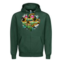 Sports Green Chiapas State Of Mexico Map Zipper Hoodie - RanaPortraitStore