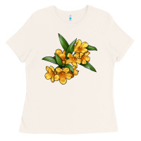 Bone Yellow Jessamine Flower Illustrations Ladies Tee - LillyAllenDesigns