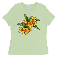 Matcha Yellow Jessamine Flower Illustrations Ladies Tee - LillyAllenDesigns