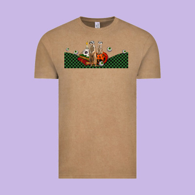 Halloween Meerkat Vintage Tee Designed By Lillyallendesigns