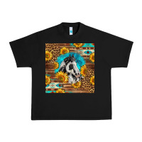 Black western paint horse Urban Heavy Tee - LillyAllenDesigns