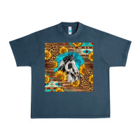 Midnight Navy western paint horse Urban Heavy Tee - LillyAllenDesigns