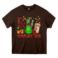 Chocolate Brown pharmacy tech christmas Heavy Core Tee - FaDigitalArtStudio