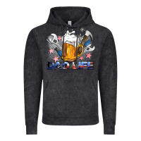Vintage Black dad life beer and tools Vintage Hoodie - BarkalooDesign