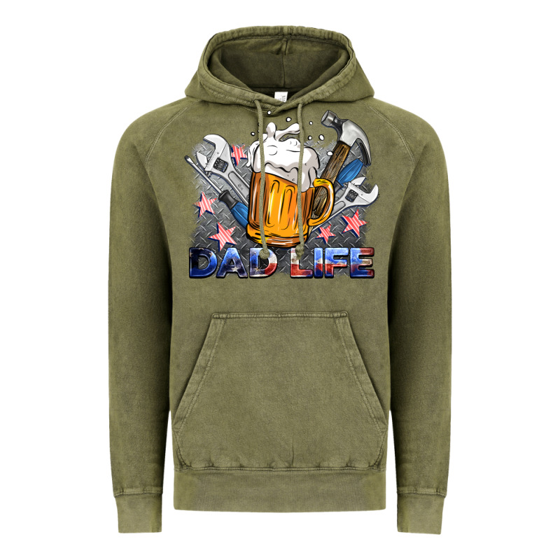Dad Life Beer And Tools Vintage Hoodie by BarkalooDesign | Teevron