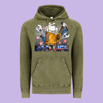 Dad Life Beer And Tools Vintage Hoodie Designed By Barkaloodesign