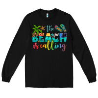 Black the beach is calling Long Sleeve Tee - Artiststas
