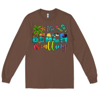Chestnut the beach is calling Long Sleeve Tee - Artiststas