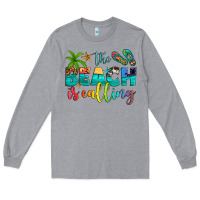 Heather Grey the beach is calling Long Sleeve Tee - Artiststas