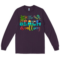 Plum the beach is calling Long Sleeve Tee - Artiststas