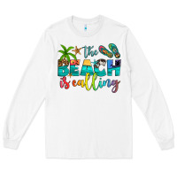 White the beach is calling Long Sleeve Tee - Artiststas