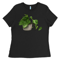 Black Philodendron Ladies Tee - LillyAllenDesigns