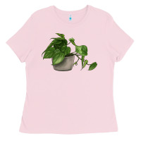 Bubblegum Pink Philodendron Ladies Tee - LillyAllenDesigns