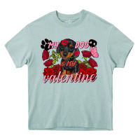 My Dog Is My Valentine Valentine's Day Heavy Core Tee | Teevron