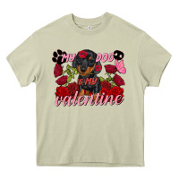 Mossy my dog is my valentine valentine's day Heavy Core Tee - FaDigitalArtStudio