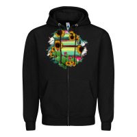 Black Chihuahua State Of Mexico Map Zipper Hoodie - RanaPortraitStore