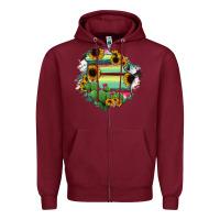 Burgundy Chihuahua State Of Mexico Map Zipper Hoodie - RanaPortraitStore