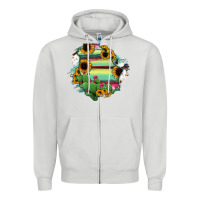 Dove Grey Chihuahua State Of Mexico Map Zipper Hoodie - RanaPortraitStore