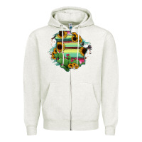 Oatmeal Heather Chihuahua State Of Mexico Map Zipper Hoodie - RanaPortraitStore