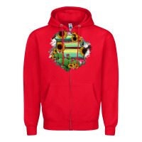 Red Chihuahua State Of Mexico Map Zipper Hoodie - RanaPortraitStore