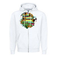 White Chihuahua State Of Mexico Map Zipper Hoodie - RanaPortraitStore