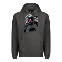 Charcoal Heather VENOM ART Premium Hoodie - DesigneFamous