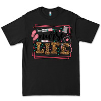 Black Nurse life leopard frame Premium Tee - LillyAllenDesigns