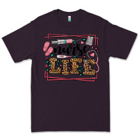Plum Nurse life leopard frame Premium Tee - LillyAllenDesigns