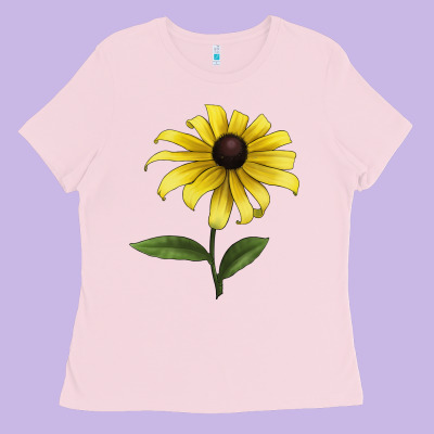 Black Eyed Susan Flower Illustrations Ladies Tee Designed By Lillyallendesigns