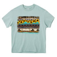 Arona sunflower aztec serape cowhide background Heavy Core Tee - RanaPortraitStore