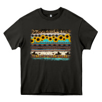 Asphalt sunflower aztec serape cowhide background Heavy Core Tee - RanaPortraitStore