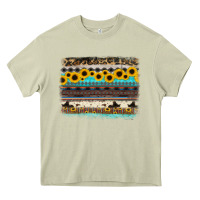 Mossy sunflower aztec serape cowhide background Heavy Core Tee - RanaPortraitStore
