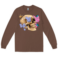 Chestnut skull flora butterfly Long Sleeve Tee - Artiststas