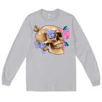 Moon Dust skull flora butterfly Long Sleeve Tee - Artiststas