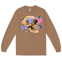 Toasted Coconut skull flora butterfly Long Sleeve Tee - Artiststas