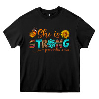 Black she is strong Heavy Core Tee - BundleAndBundleShop