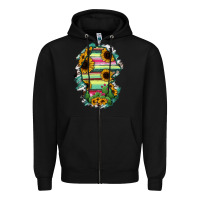 Black Coahuila State Of Mexico Map Zipper Hoodie - RanaPortraitStore