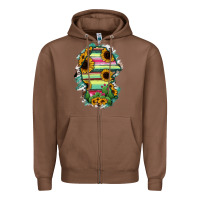 Chestnut Coahuila State Of Mexico Map Zipper Hoodie - RanaPortraitStore