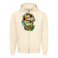 Sandshell Coahuila State Of Mexico Map Zipper Hoodie - RanaPortraitStore