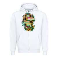 White Coahuila State Of Mexico Map Zipper Hoodie - RanaPortraitStore