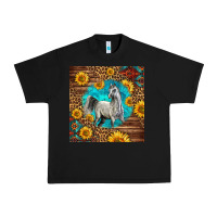 Black arabian horse Urban Heavy Tee - LillyAllenDesigns