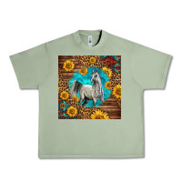 Oil Green arabian horse Urban Heavy Tee - LillyAllenDesigns